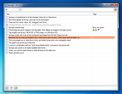 Sponge with tutorial notes loaded